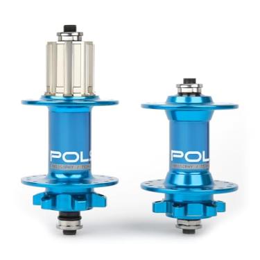 Imagem de PoLSO cubo de bicicleta (1 par) 32 furos 6 parafusos freio a disco dianteiro 100 mm traseiro 135 mm, adequado para o sistema Shimano HG 8/9/10/11 velocidades cubos de liga de alumínio MTB (1 par cubo