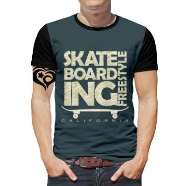 Imagem de Camiseta Skate Plus Size Skatista Masculina Roupa Esporte Cz - Alemark