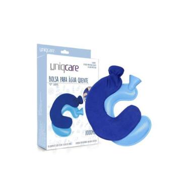 Imagem de Bolsa Para Água Quente Uniqcare Uniqcare U Shape 1000ml Azul Uniqmed