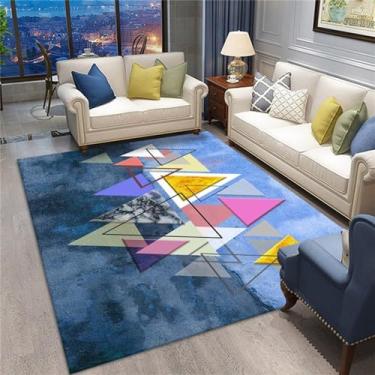 Imagem de Sala de estar tapete quarto tapete geométrico quadrado triângulo impresso tapete do banheiro tapete porta, jy, 16,40cmx60cm