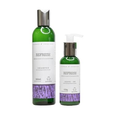 Imagem de Grandha Kit de Cuidados com Cabelos Frágeis e Oleosos - Refresh Shampoo 300ml + Refresh Leave-on 120g - Fortalecimento e Terapia Capilar - Óleo Essencial de Lavanda