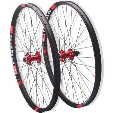 Imagem de Conjunto de rodas de bicicleta 26 27,5 29 polegadas Conjunto de rodas de mountain bike Freio a disco 32 furos Aro de liga de alumínio 120 cliques Roda MTB de liberação rápida para cassete de