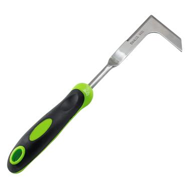 Imagem de Jiozermi 1 ferramenta manual de extrator de ervas daninhas, ferramenta de remoção de ervas daninhas de jardim em forma de L de aço inoxidável, ferramenta de remoção de ervas daninhas de jardim para