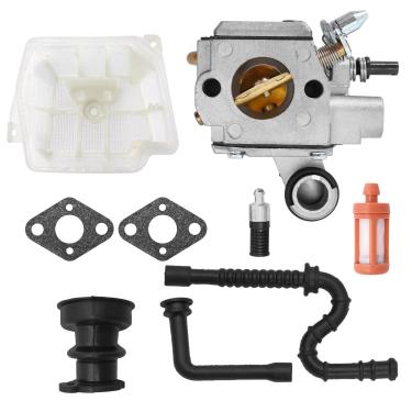Imagem de SYOWADA Kit de substituição de carburador 1135 141 2200 para Stihl MS361 MS361C, com filtro de ar/filtro de combustível/coletor de admissão/filtro de óleo/linha de óleo/linha de combustível