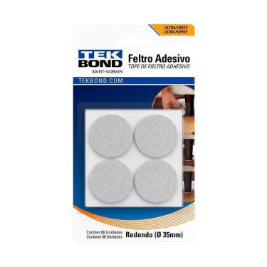Imagem de Feltro Redondo 35mm Branco Cartela 8 Unidades Tekbond
