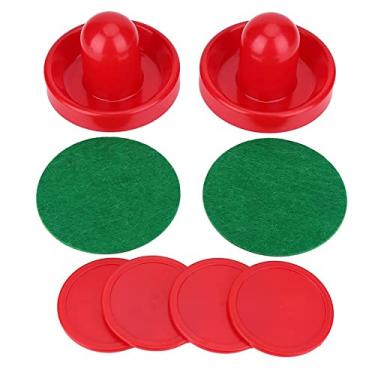 Imagem de Mesa de Air Hockey, Mini Mesa de Air Hockey Plug-in, Opções de Mesa de Air Hockey, Putts de Air Hockey de Plástico Leve Goleiro Empurradores de Hóquei No Gelo Conjunto de (Tamanho grande 96mm)