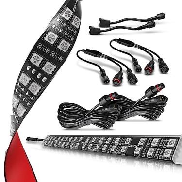 Imagem de OPT7 Pacote de expansão de fileira dupla Aura - 2 tiras de LED de 30,5 cm com divisores e fios de extensão para interior, rodas, grade, motocicleta, cruzador, carrinho de golfe, barco