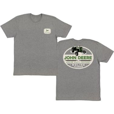 Imagem de John Deere 13002503Ch Camiseta de manga curta vintage trator etiqueta de charuto, Carvão Ativado, 3G