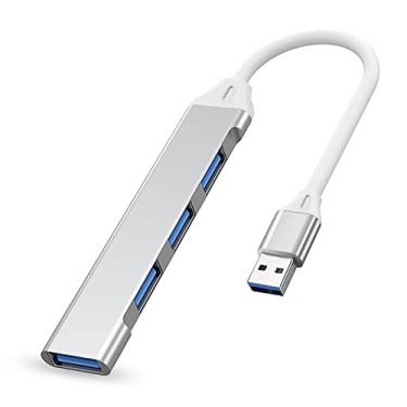 Imagem de IZyufan Hub USB, adaptador multiporta USB 4 em 1, com 1 porta USB 3.0, 3 portas USB 2.0 hub USB, conector USB múltiplo, para PC, computador portátil, MacBook, Unidade Flash USB/HDD móvel e muito mais