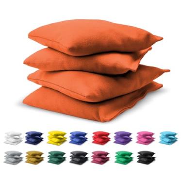 Imagem de GoSports Conjunto de 4 sacos de feijão Cornhole - Regulação para todos os climas - Laranja