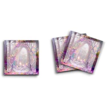 Imagem de Butler in the Home Sticky Notes Pacote com 12 unidades de 7,6 cm x 7,6 cm, 50 folhas por bloco, arco de jardim da floresta de fadas, blocos de notas engraçados e fofos, papel planejador de diário de