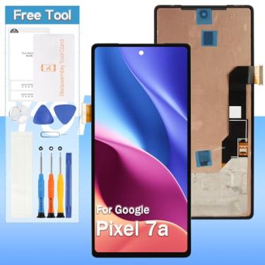 Imagem de Original para tela de substituição do Google Pixel 7A AMOLED LCD Display GWKK3, GHL1X, G0DZQ, G82U8 Touch Screen Substituição Assembléia | Tela LCD de 6,1 polegadas | Preto | Ferramentas incluídas