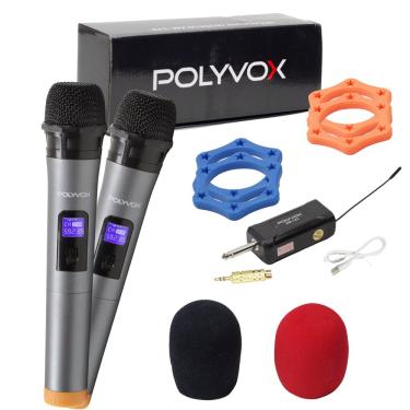 Imagem de Caixa De Som Amplificada Xc-715 Polyvox Bluetooth Usb 700w + 2 Microfones sem Fio Polyvox