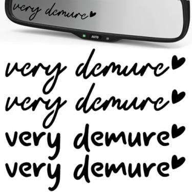 Imagem de 4 x decalques muito exigentes para: espelhos retrovisores e penteadeiras, copos, garrafas de água, laptops | Decalques de afirmação | 10 cm (preto, muito recente)