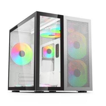 Imagem de Gabinete Nexusgamer Cobalt wideload aco aluminio vidro micro ATX ITX