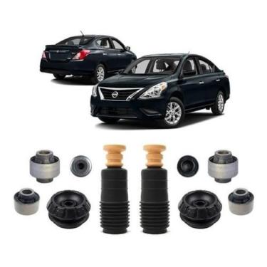 Imagem de Kit 2 Coxim Batente Bucha Dianteira Versa 11 2 2013 - Qualykits