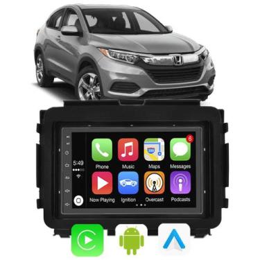 Imagem de Kit Central Multimidia Android Auto Carplay HRV 2015 2016 2017 2018 20