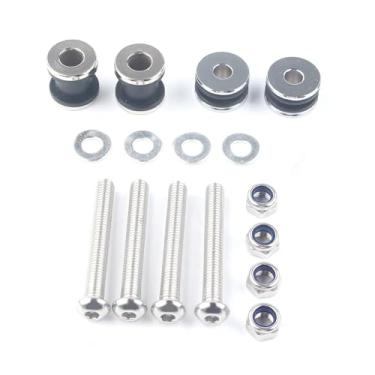 Imagem de FINMOKAL Kits de parafusos de montagem de hardware de encaixe Sissy Bar destacável para motocicleta compatíveis com Harley Sportster XL 883 1200 2004-2022
