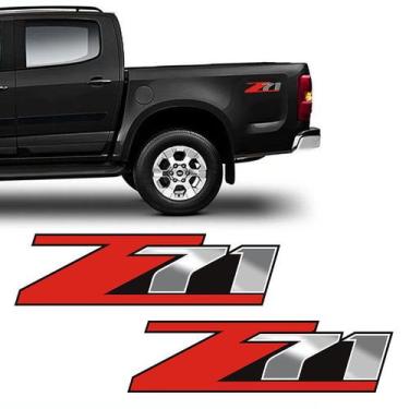 Imagem de Par Adesivos Z71 S10 Silverado D20 Emblema Lateral Chevrolet - SPORTIN