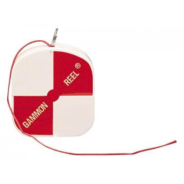 Imagem de Carretel Gammon Vermelho Flo Branco e Laranja 30,5 cm para Plumb Bob, pesquisa, corda retrátil 11-729, com um pano de limpeza de microfibra, 11-729, Black and Red, Pack of 1