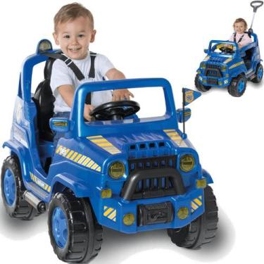 Imagem de Carrinho Passeio e Pedal Diipi Policia Azul Calesita