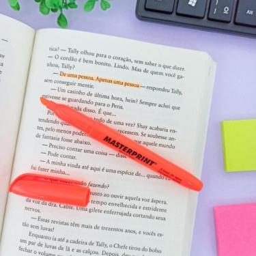 Imagem de Marcador de Texto Masterprint Chanfrado Kit 12 Canetas Laranja Neon