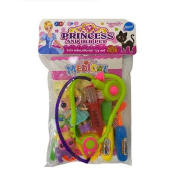 Imagem de Kit Brinquedo Veterinária pet com acessórios Infantil - princess and h