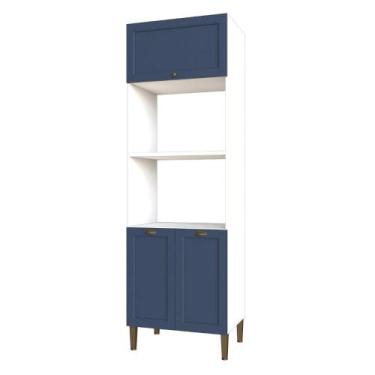 Imagem de Torre Quente Cozinha Aurora 2,20m x 70cm 2 Nichos com Pés - Casa Lar S