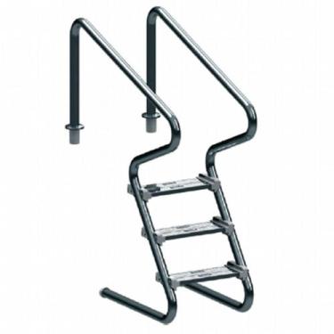 Imagem de Escada para Piscina Confort 2" com 3 Degraus Duplos em Aço Inox - Sodr