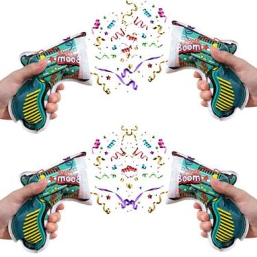Imagem de Kit 4 Lança Confetes Inflavel Boom Estouro Colorido Festas - Pais e fi