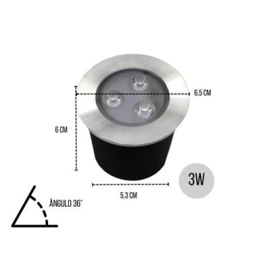 Imagem de 10 Balizadores Spot Pvc Led Smd 3W Branco Quente De Embutir - CBC