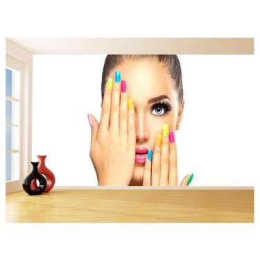 Imagem de Papel De Parede Salão De Beleza Maquiagem Make 3,5M Slb67 - Você Decor