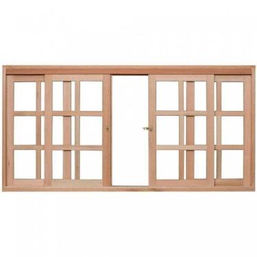 Imagem de Janela de Madeira de Correr 100x150cm com Caixilho 9,4cm Ewk 394 Rondo
