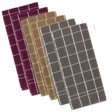Imagem de Kit 6 panos de prato teka chef premium atoalhado 100% algodão 45 x 70c