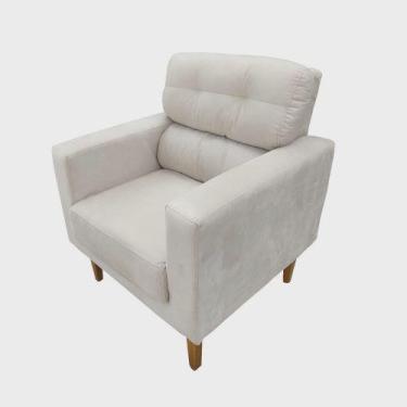Imagem de Cadeira Decor Lunna Recepção de Escritório Veludo Nude - Kimi Design