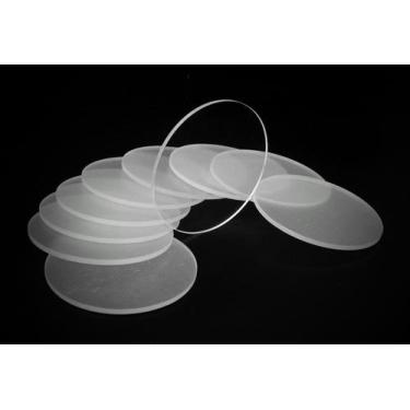 Imagem de 10 Discos de Acrílico Cast Cristal Virgem 3mm - GP Laser, 12cm(D)