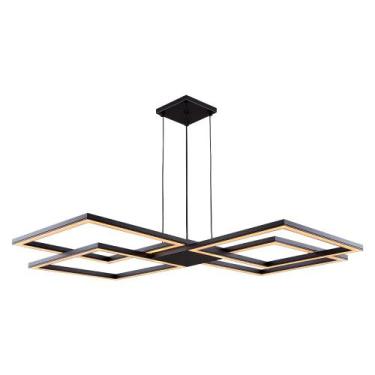 Imagem de Lustre Pendente LED 96W Design Moderno Quarto Sala Bivolt - SSI, Preto