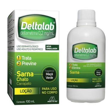 Imagem de DELTALAB LOÇÃO COM 100ML Sarna Chato e Carrapato fragrancia maçã - Mul
