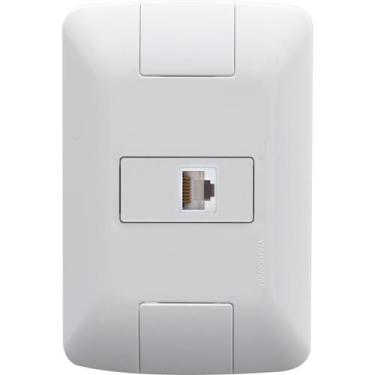 Imagem de Conjunto modulo tomada rj45 internet linha aria tramontina