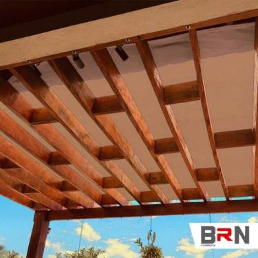 Imagem de Tela Sombreamento 90% Cobertura Pergolado Decorativo Chocolate 5x1 Met