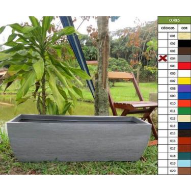 Imagem de Vaso Planta 100x30 Jardineira Floreira Polietileno - BGPLASTICOS, CINZ