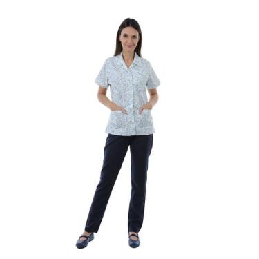 Imagem de Conjunto Estampado de Calça e Jaleco  em Algodão para Doméstica, Copei