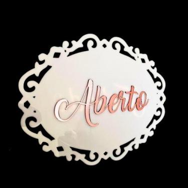 Imagem de Placa Aberto e Fechado Em Acrílico Alto Padrão Variações - Progetus, B