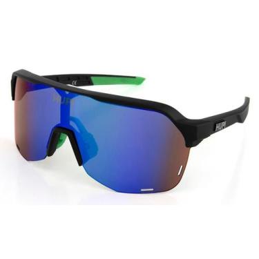 Imagem de Óculos de Sol HUPI Huez Preto - Lente Verde Espelhado, Preto, Verde