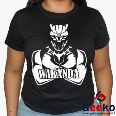 Imagem de Baby Look Wakanda 100% Algodão - Pantera Negra - Black Panther - Geeko