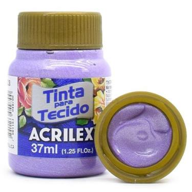 Imagem de Tinta para Tecido Acrilex Metálica 37ml, 528 - LILÁS