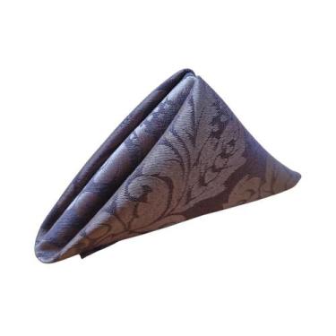 Imagem de Kit 6 Guardanapos 40x40cm Jacquard Adamascado - Magic Enxovais, Marrom