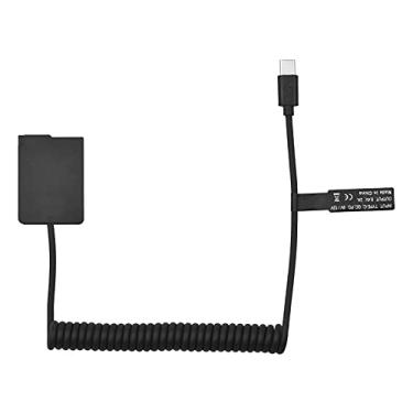Imagem de Andoer Adaptador de acoplador USB-C DMW-DCC8 para bateria falsa BLC12 Acoplador de bateria falsa com cabo de alimentação de mola de substituição para Lumix DMC-FZ300 FZ2000 G6 G7 G80
