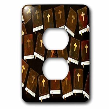 Imagem de 3dRose lsp_255338_6 Imagem da Bíblia Cristã Repetição Padrão Plug Outlet Cover, Mista