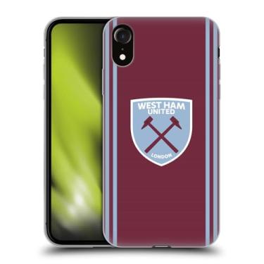 Imagem de Head Case Designs Capa de gel macio oficialmente licenciada pelo West Ham United FC Home 2024/25 Crest Kit compatível com Apple iPhone XR